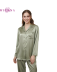MUST TRY: SLEEPWEAR ชุดนอน PAJAMAS DN50274 ผ้าซาภWiennashop