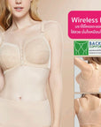 WIENNA (BigSize 100-105) เสื้อชั้นใน Full Cup ไร้โครง แบบตะขอหน้า (DB47109) Wiennashop