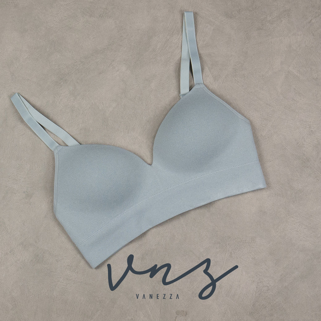 Wienna VNZ.VANEZZA New Collection (Bunny Love -Limited Special) DL1209 เสื้อชั้นในไร้โครง Top Dyed BRA แบบเรียบ   สีเทา