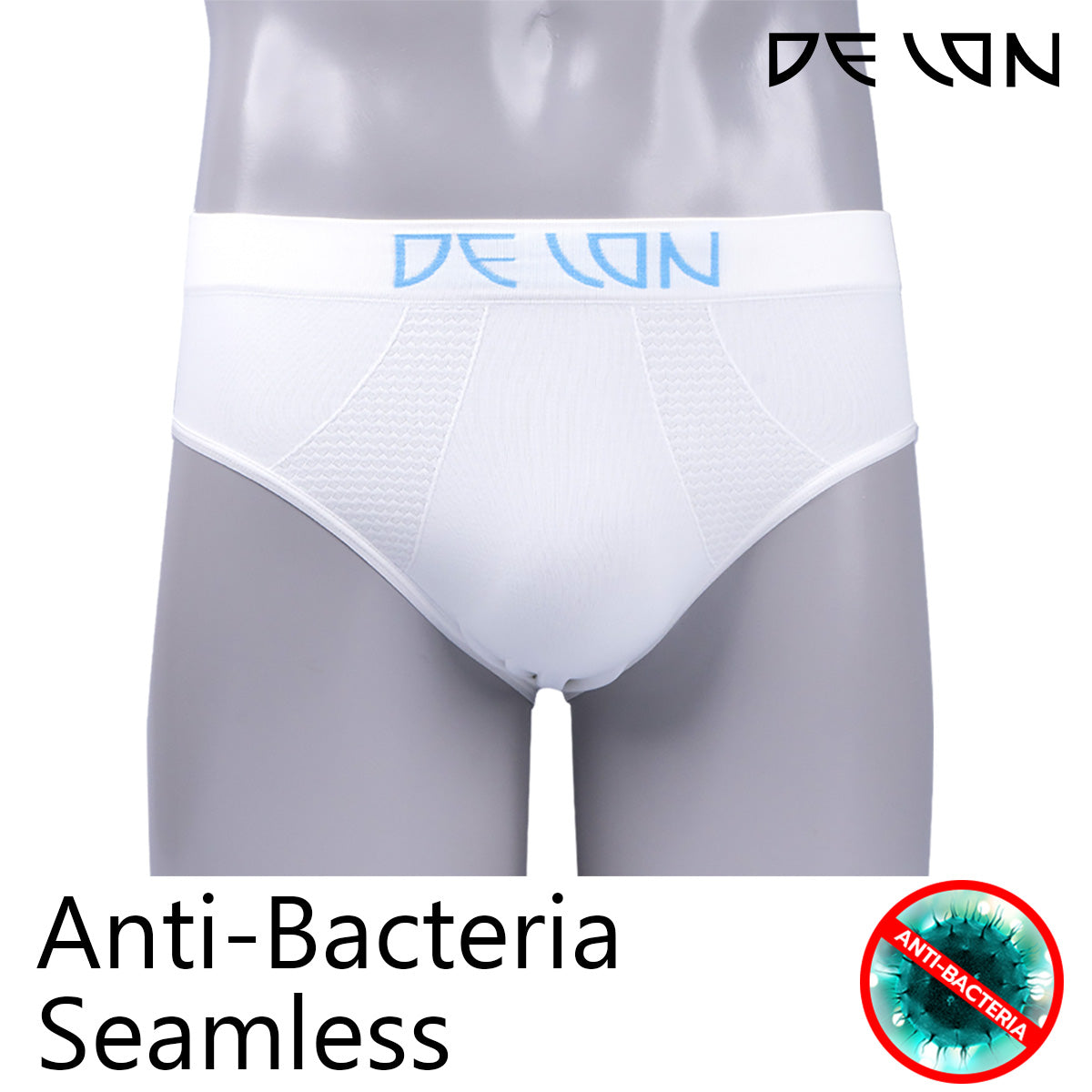 DELON (เดอล็อง) กางเกงในชาย seamless ทรง BIKINI Antibac  รุ่น  AU11001 Wiennashop