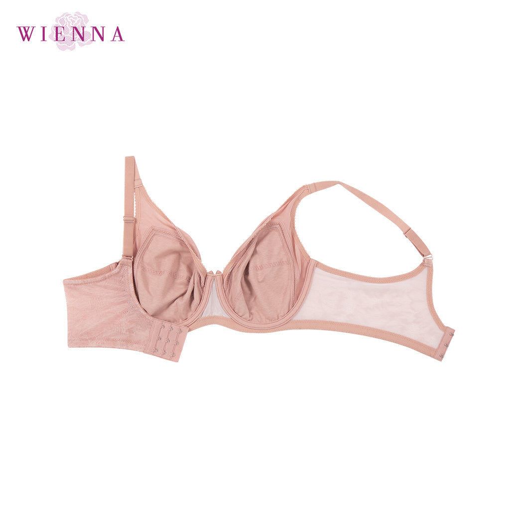 NEW WIENNA (BCDE 85-95) เสื้อชั้นใน 4/5 Cup เสริมโครง ซับไนล่อนบาง (DB94109) Wiennashop