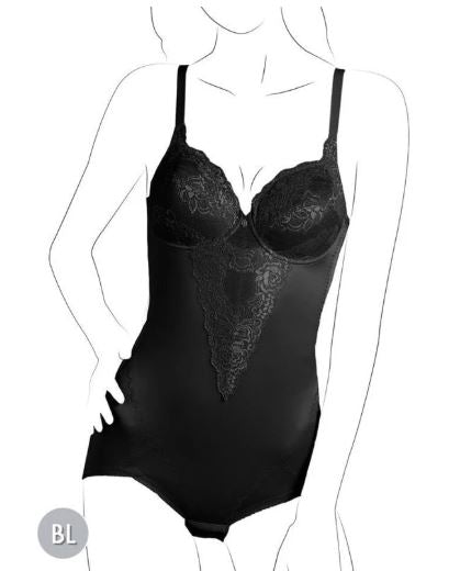 WIENNA SHAPEWEAR บอดี้สูท 4/5 คัพ เสริมโครงอ่อน (DA23056)