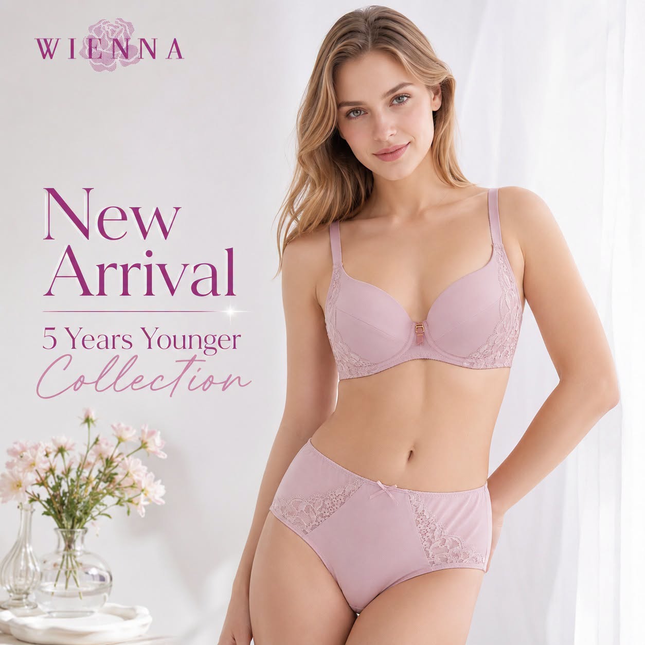 NEW WIENNA เสื้อชั้นใน 4/5 Cup เสริมโครง เต้ายูรีเทนโฟมบาง (DB21435) Wiennashop