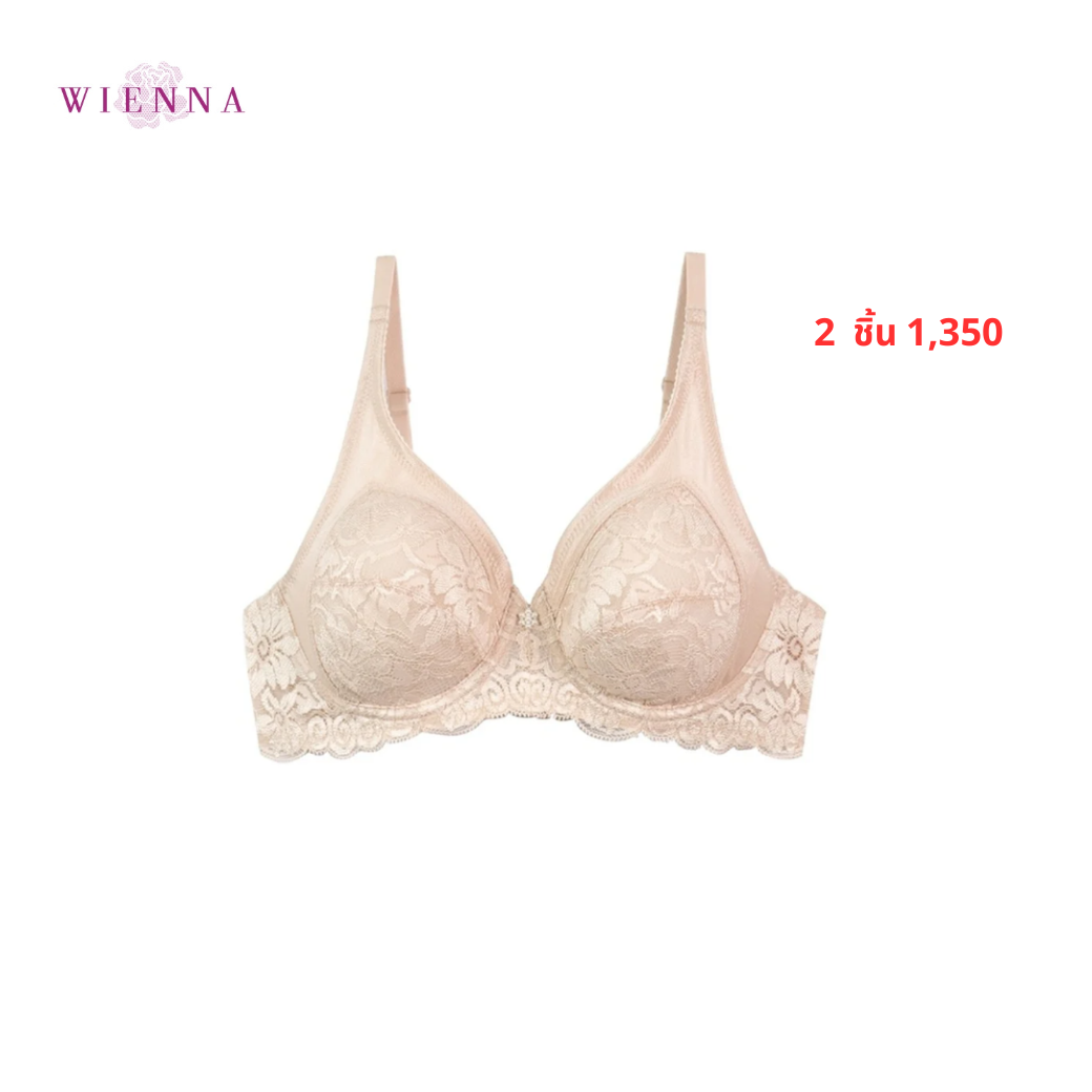WIENNA เสื้อชั้นใน (BCDE75-80) Full Cup เสริมโครง เต้าซับบาง (DB23548) Wiennashop