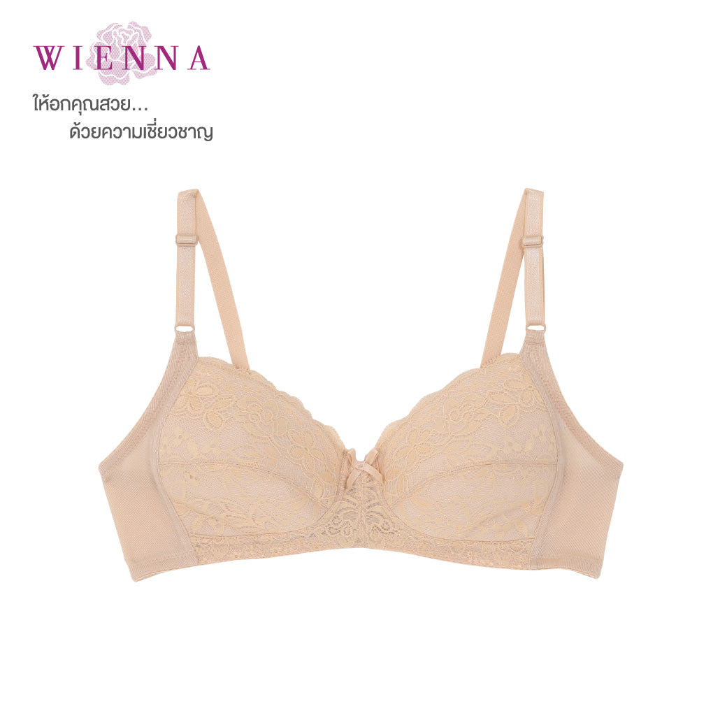 WIENNA เสื้อชั้นใน (ABC75) Full Cup ไร้โครง เต้าซับบาง (DB27102) Wiennashop