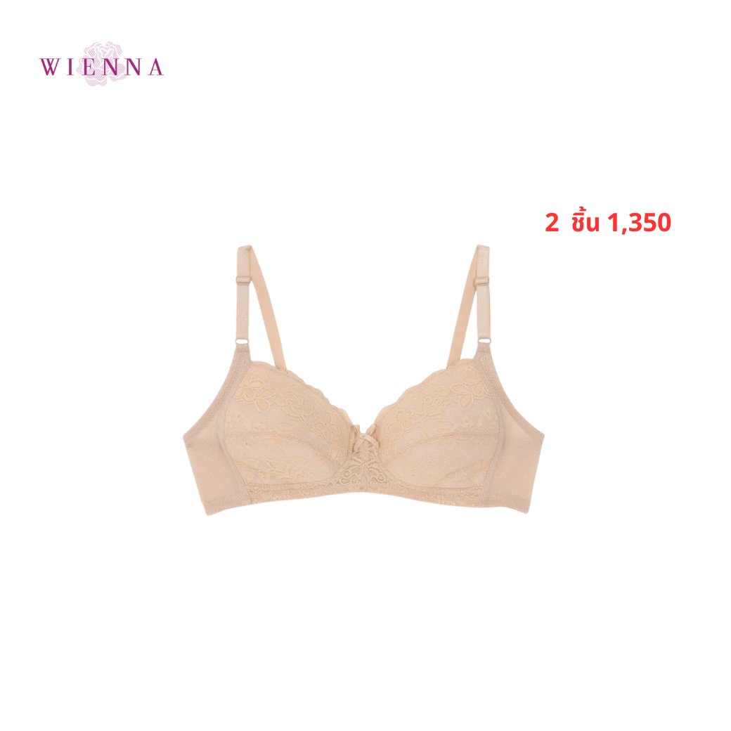WIENNA เสื้อชั้นใน (ABC75) Full Cup ไร้โครง เต้าซับบาง (DB27102) Wiennashop