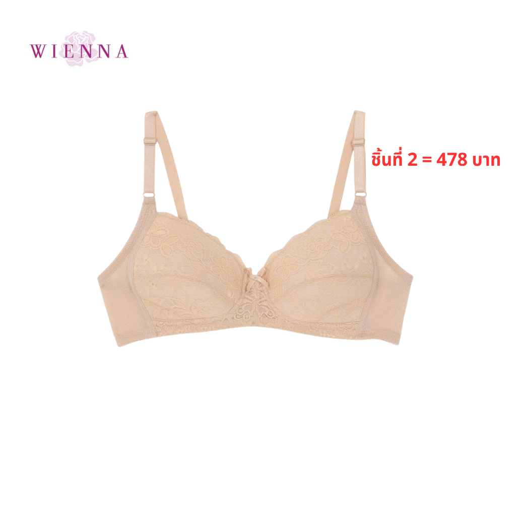 WIENNA เสื้อชั้นใน (ABC75) Full Cup ไร้โครง เต้าซับบาง (DB27102) Wiennashop