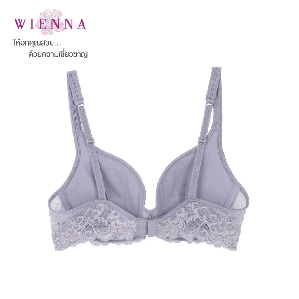 CLASSY LACE เสื้อชั้นใน 4/5 Cup เสริมโครง เต้าโมล Super Push Plus (DB27112)