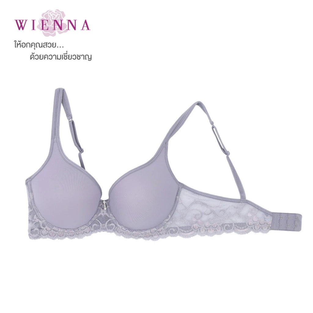 CLASSY LACE เสื้อชั้นใน 4/5 Cup เสริมโครง เต้าโมล Super Push Plus (DB27112)