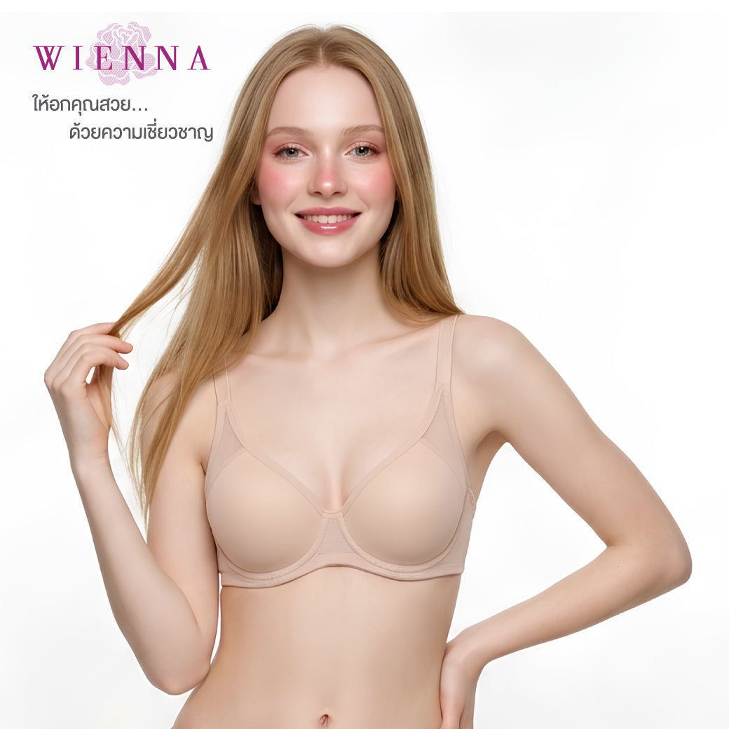 WIENNA เสื้อชั้นใน (AE75,BCD75-80) 4/5 Cup เสริมโครง เต้าโมลบาง (DB27291) Wiennashop