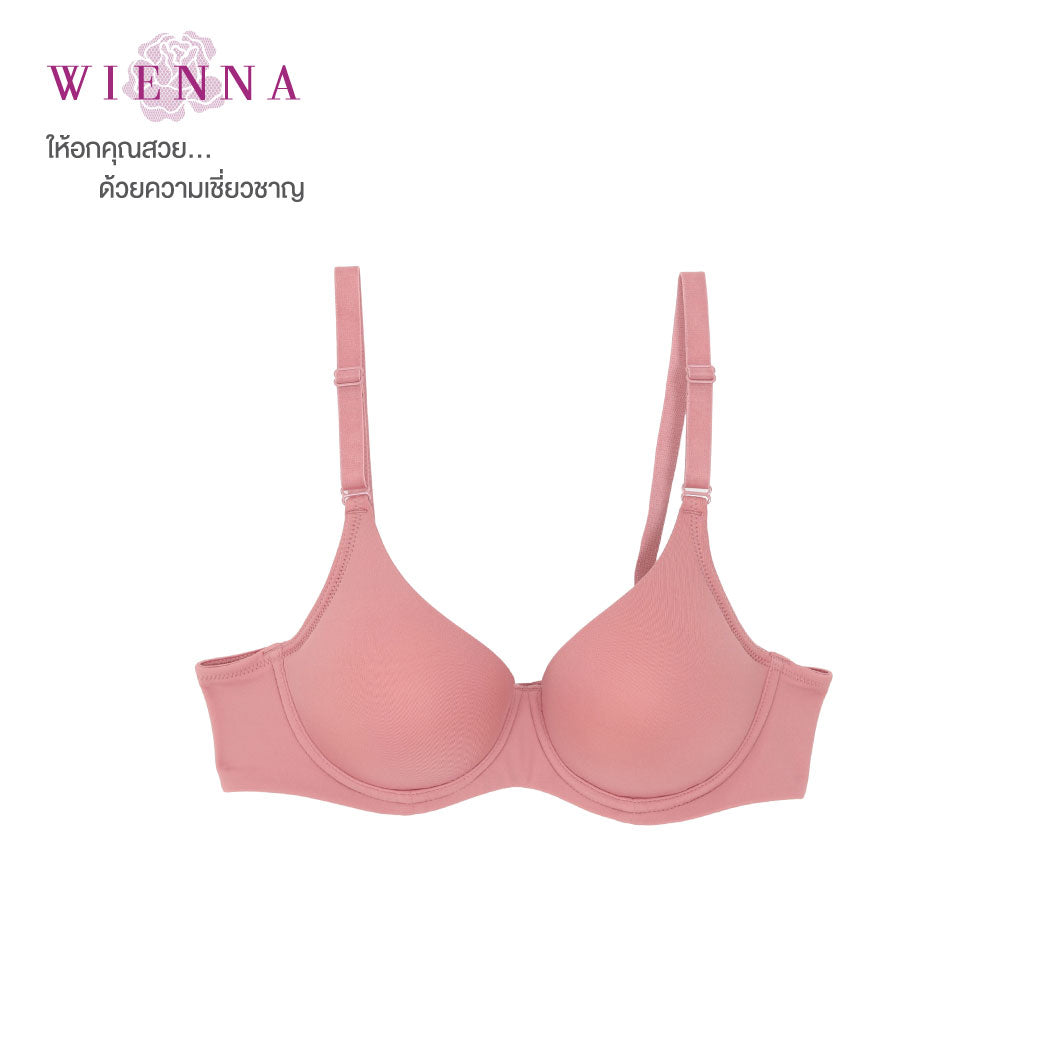 WIENNA เสื้อชั้นใน (AB75-80)  4/5 Cup เสริมโครง เต้าโมล Push Up (DB27626) Wiennashop