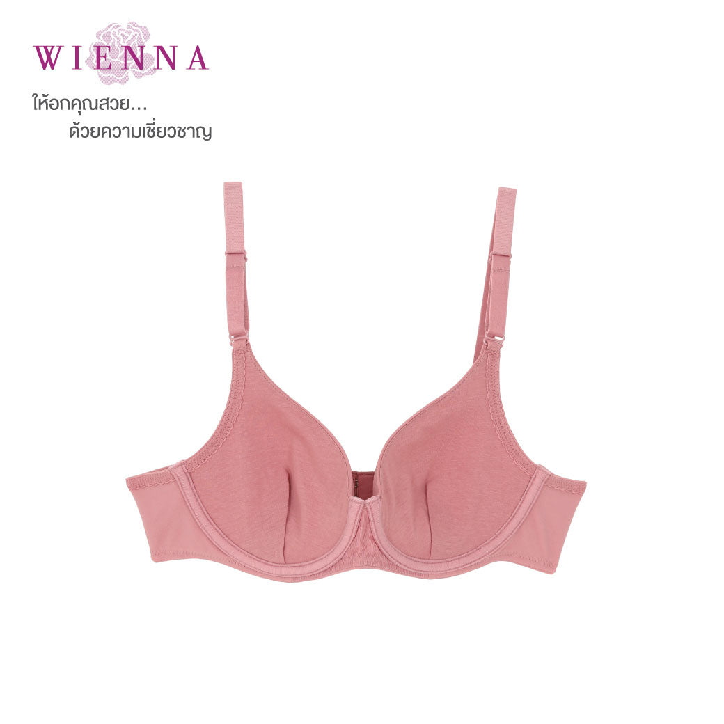 WIENNA เสื้อชั้นใน (AB75-80)  4/5 Cup เสริมโครง เต้าโมล Push Up (DB27626) Wiennashop