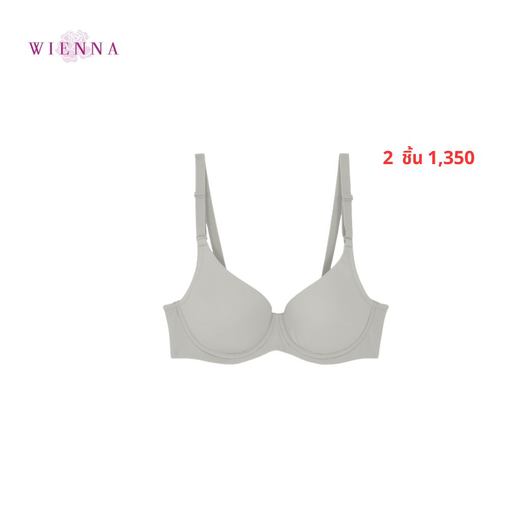 WIENNA เสื้อชั้นใน (AB75-80)  4/5 Cup เสริมโครง เต้าโมล Push Up (DB27626) Wiennashop