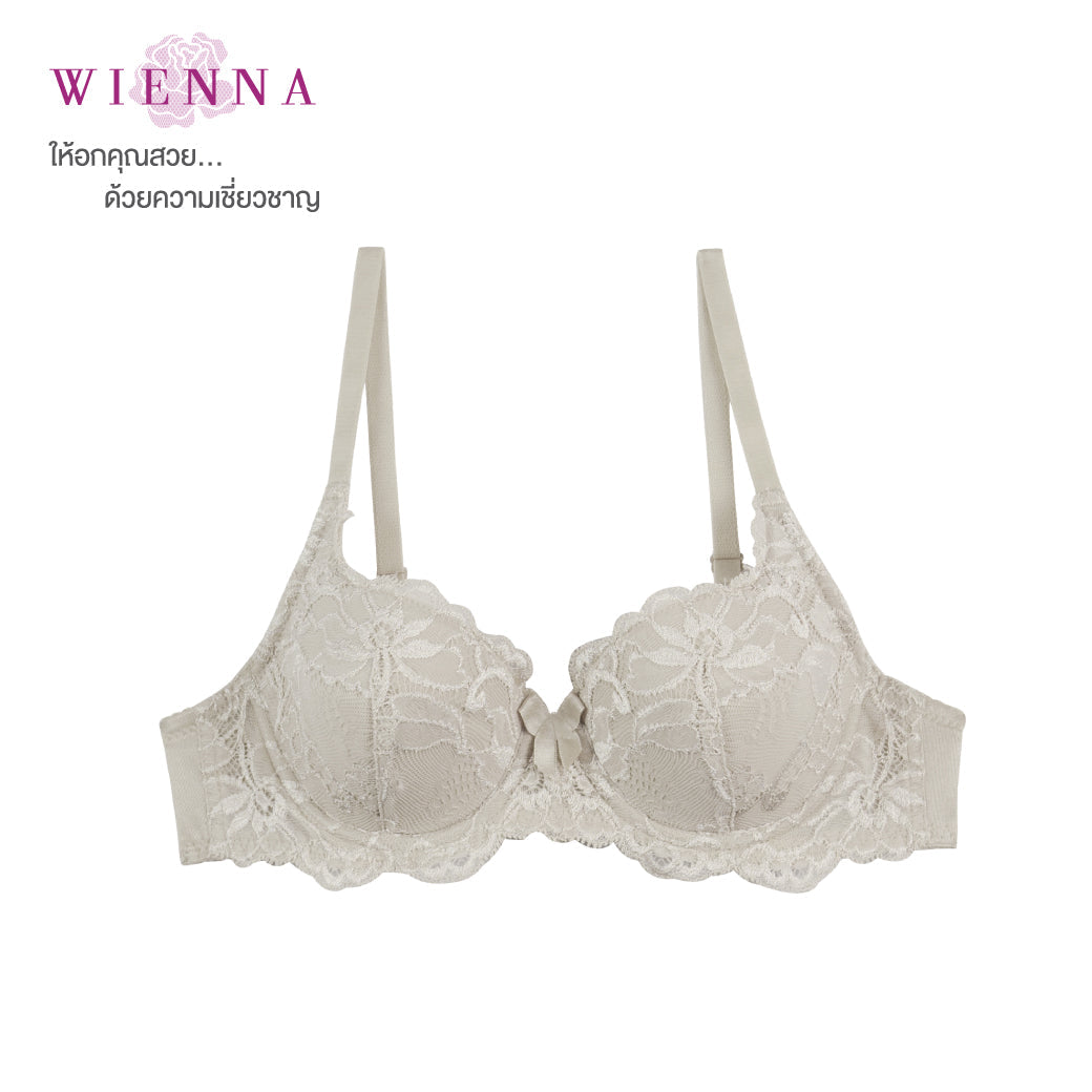 WIENNA  เสื้อชั้นใน (ABCDE75-80) 3/4 Cup เสริมโครง เต้าเสริมบาง (DB27796) Wiennashop