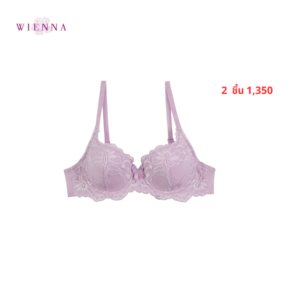 WIENNA  เสื้อชั้นใน (ABCDE75-80) 3/4 Cup เสริมโครง เต้าเสริมบาง (DB27796) Wiennashop