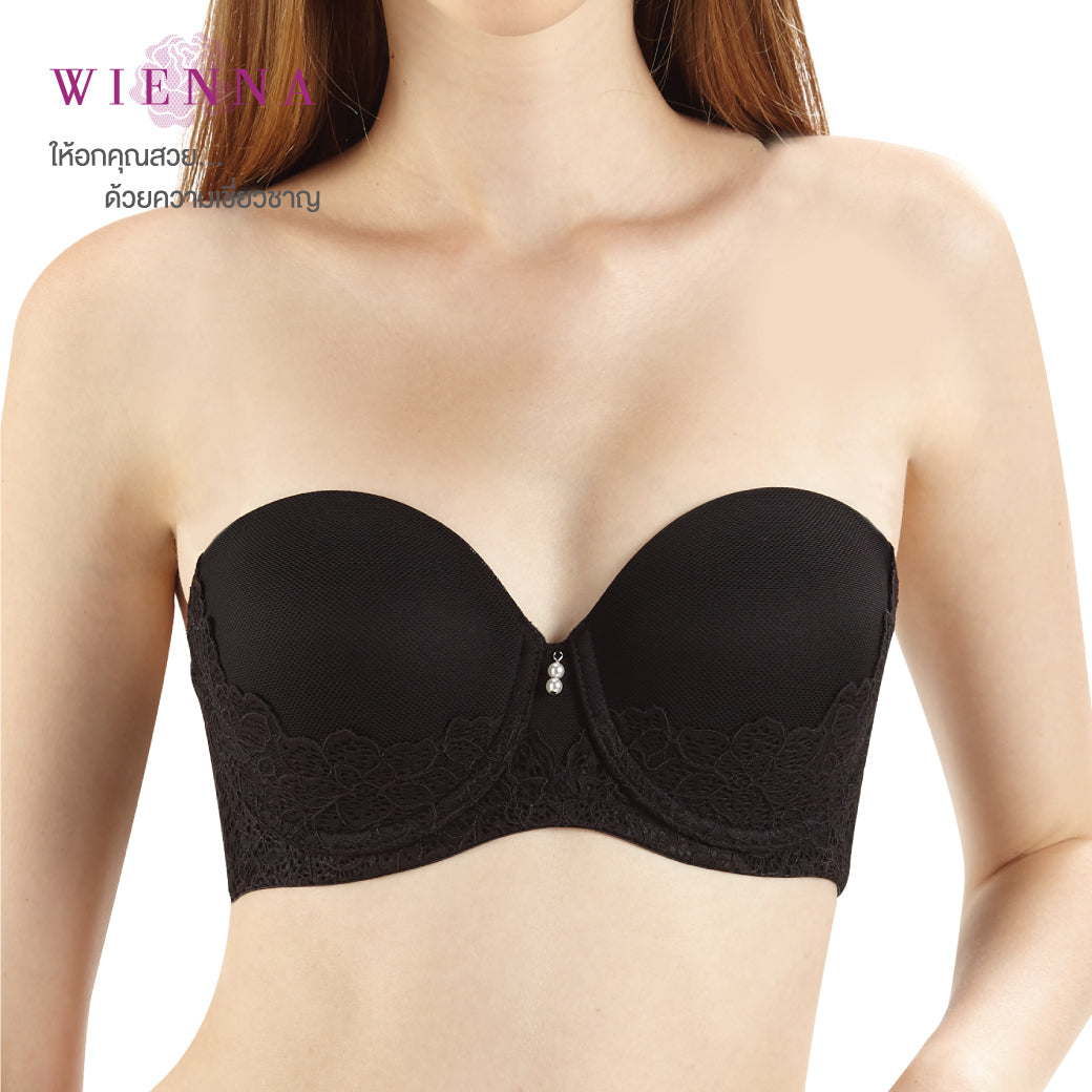 CLEARANCE SALE WIENNA (BC70,DE70-75) เสื้อชั้นใน 1/2 Cup โมลบาง ถอดสายบ่า (DB31210)