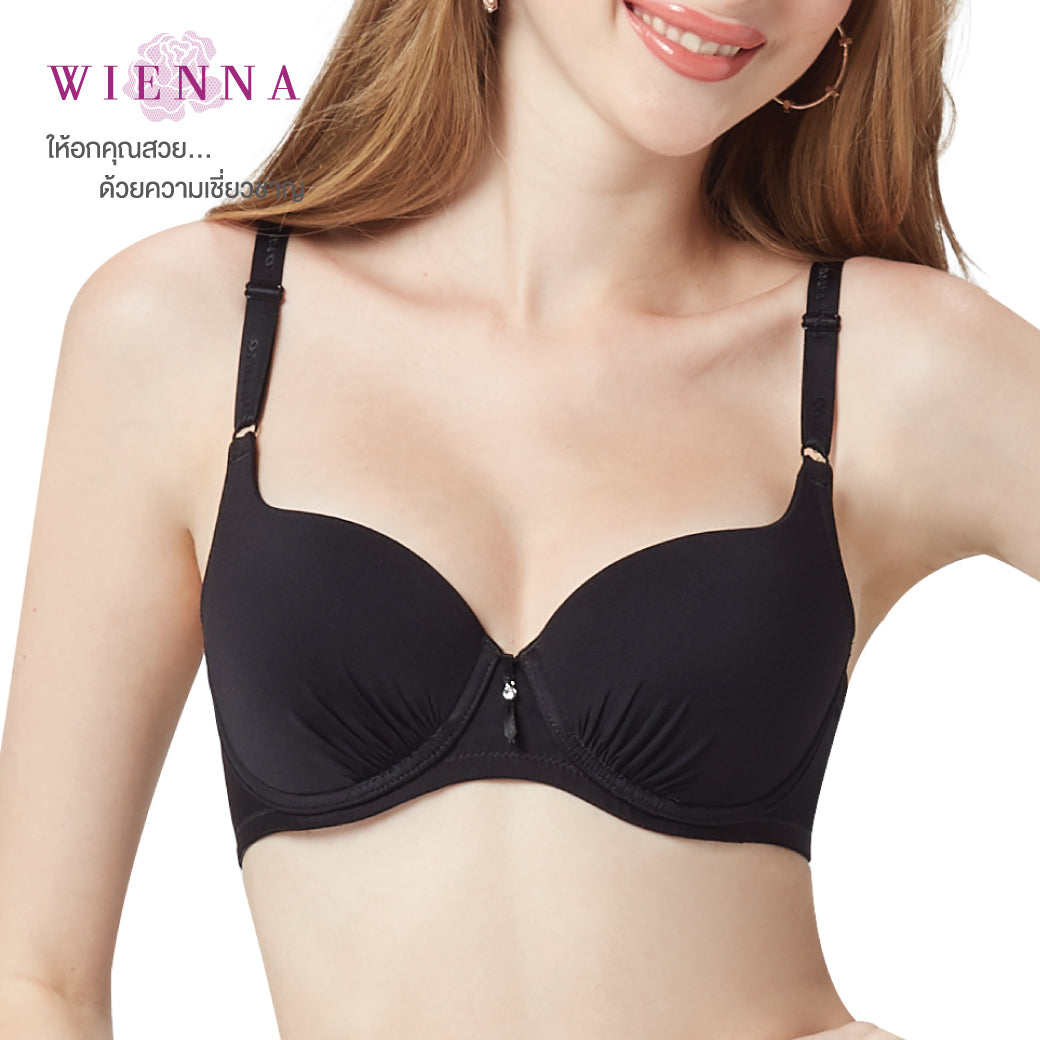 Clearance Sale WIENNA (CD70) เสื้อชั้นใน 4/5 คัพ เสริมโครง seamless บาง (DB31415)