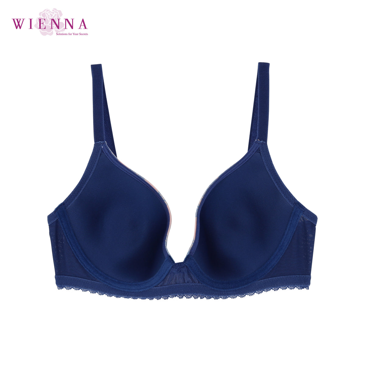 Clearance Sale WIENNA (CD70) เสื้อชั้นใน 3/4 คัพ เสริมโครง seamless บาง (DB33303)