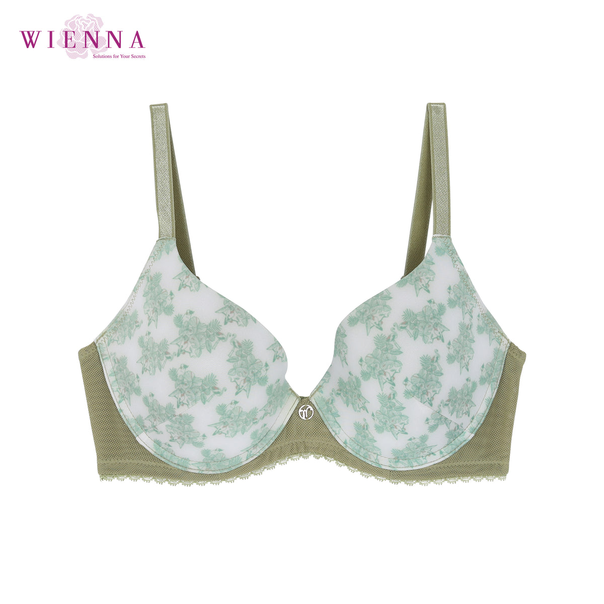 Clearance Sale WIENNA (CD70) เสื้อชั้นใน 3/4 คัพ เสริมโครง seamless บาง (DB33303)
