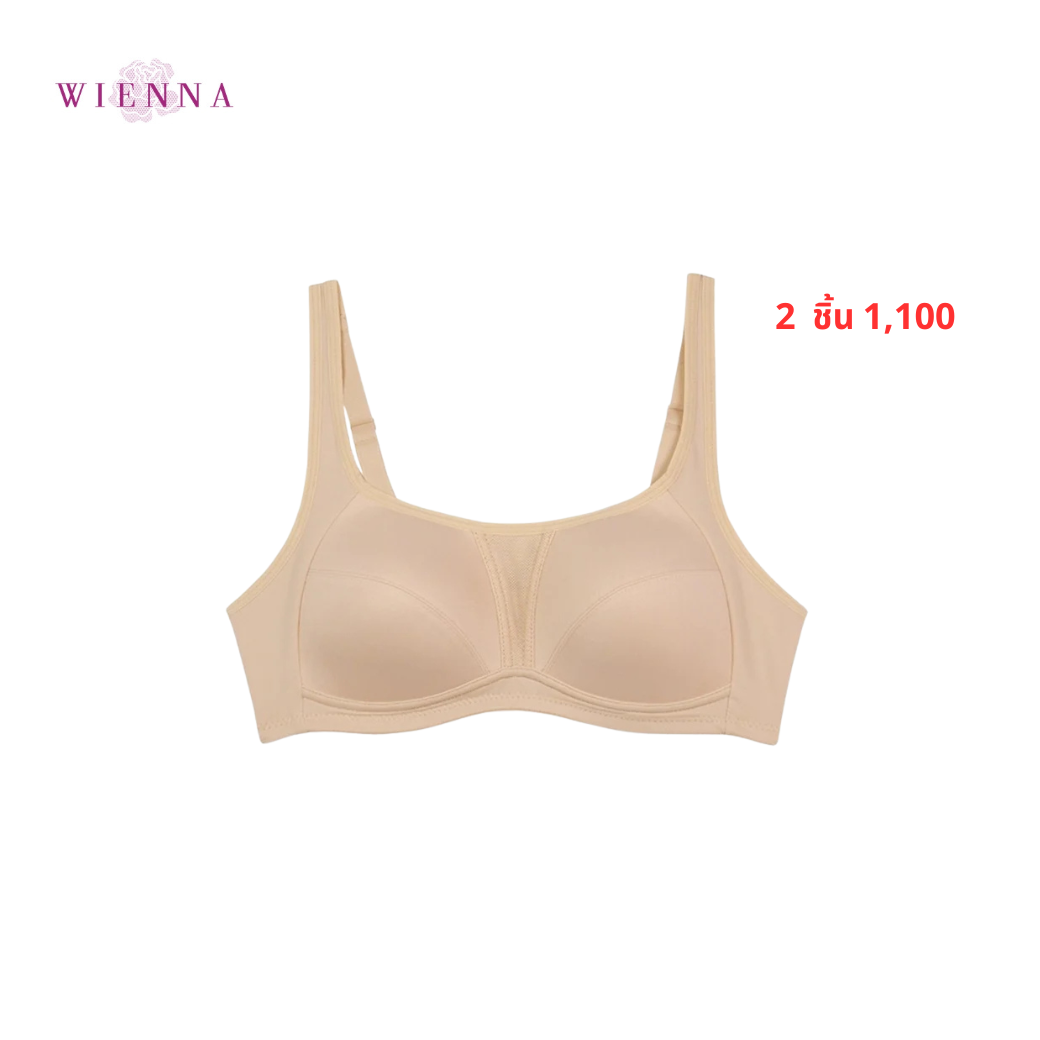 WIENNA ACTIVE WEAR เสื้อชั้นใน (BCDE75-80) Full Cup ไร้โครง เต้าโมลบาง (DB35101) Wiennashop