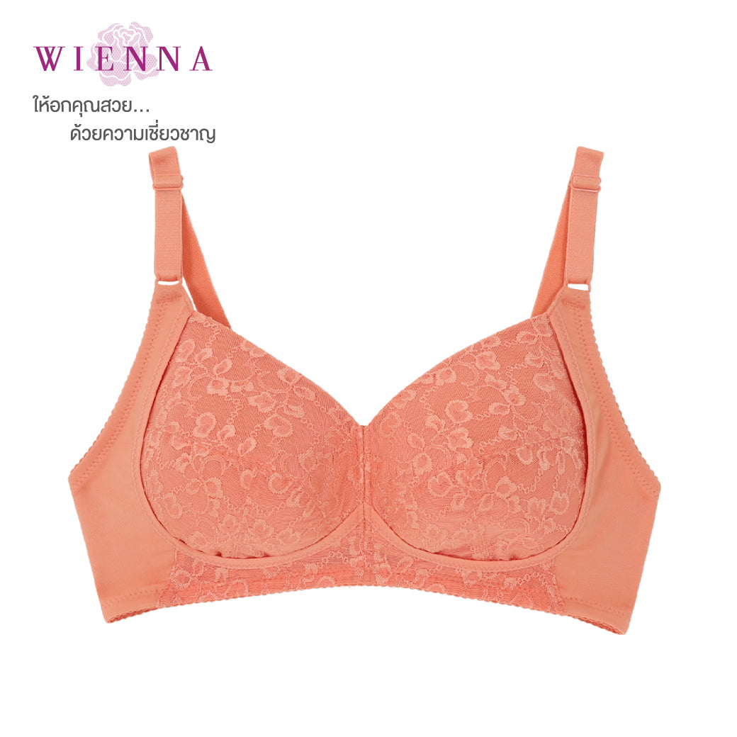 Clearance Sale WIENNA (DE70) เสื้อชั้นใน full cup ไม่มีโครง เสริมบาง (DB45114)
