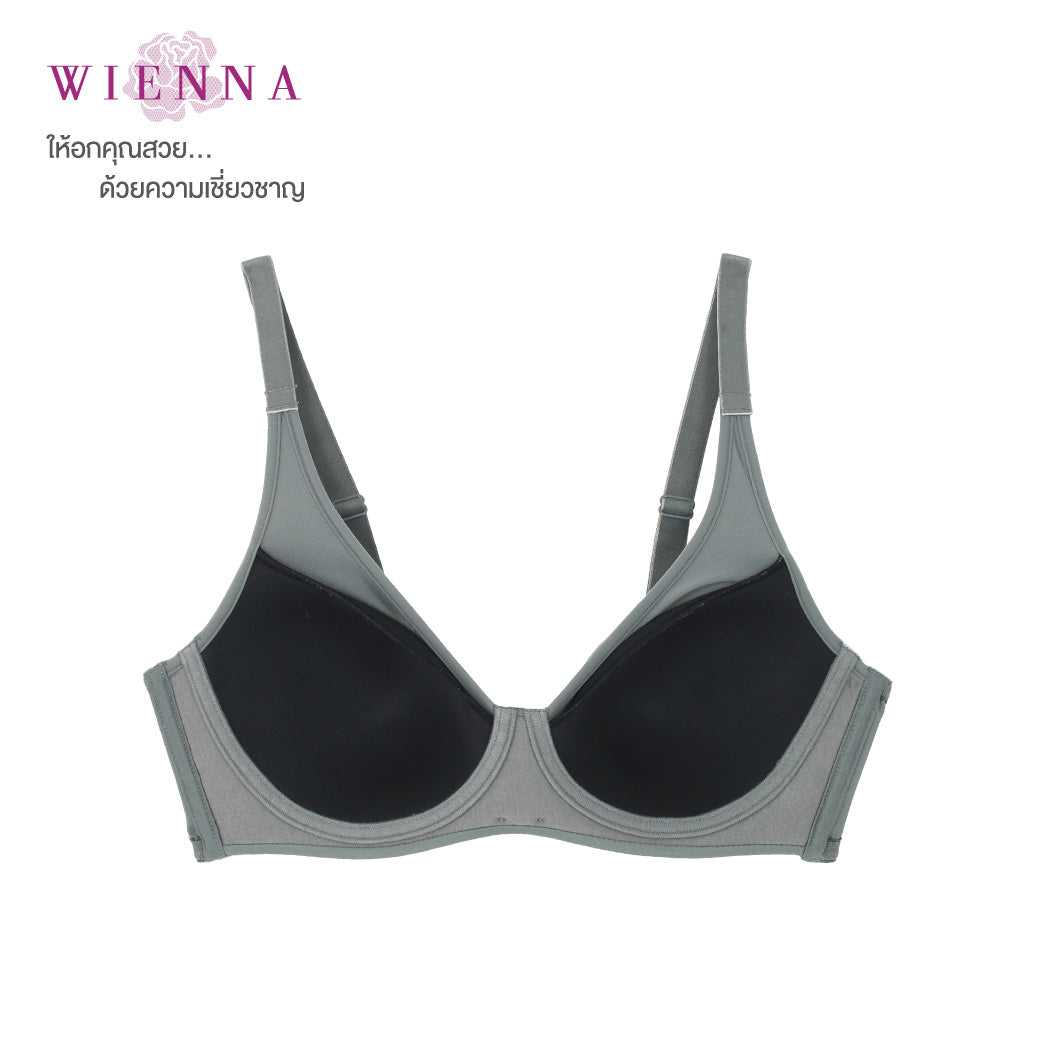TRIPLE WIRELESS (BigSize 85-90) เสื้อชั้นใน 4/5 cup ไร้โครง เต้าโมลบาง (DB45906) ราคาปกติ 1,350.-
