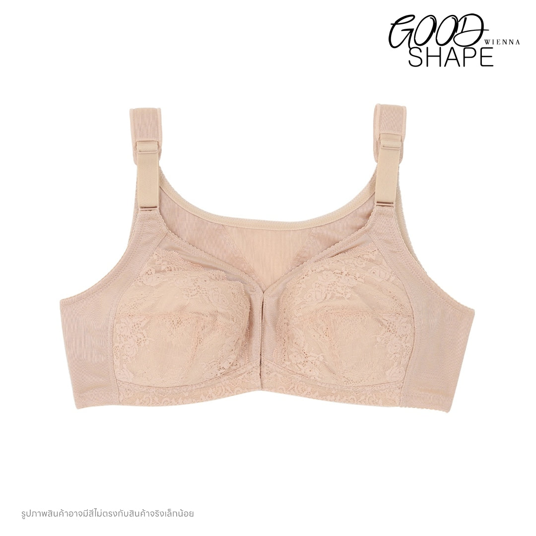 WIENNA เสื้อชั้นใน (CD85, E80) Full Cup ไร้โครง แบบตะขอหน้า (DB47108) Wiennashop