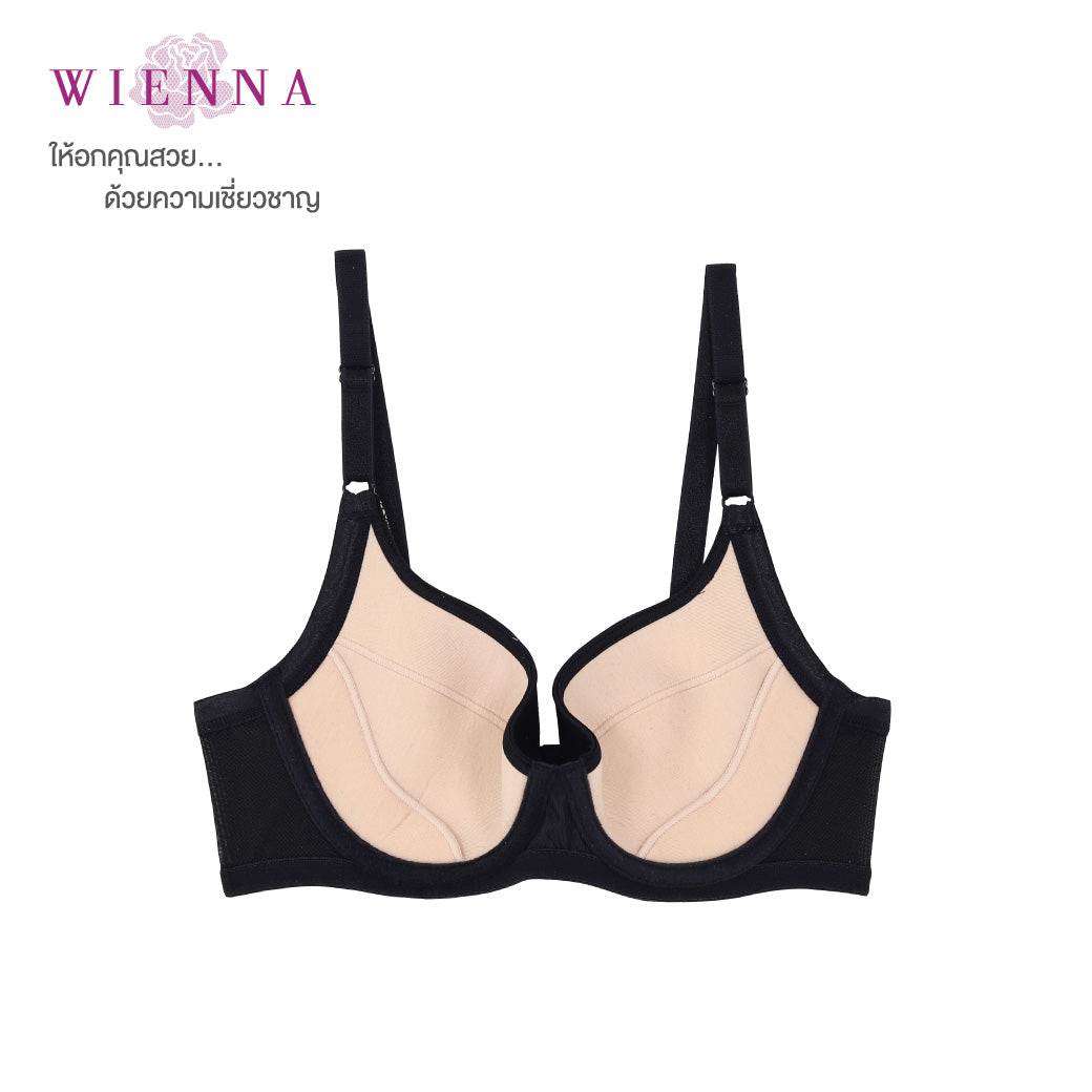 Clearance Sale WIENNA (BCDE70) เสื้อชั้นใน 4/5 คัพมีโครง เสริมบาง (DB51416)