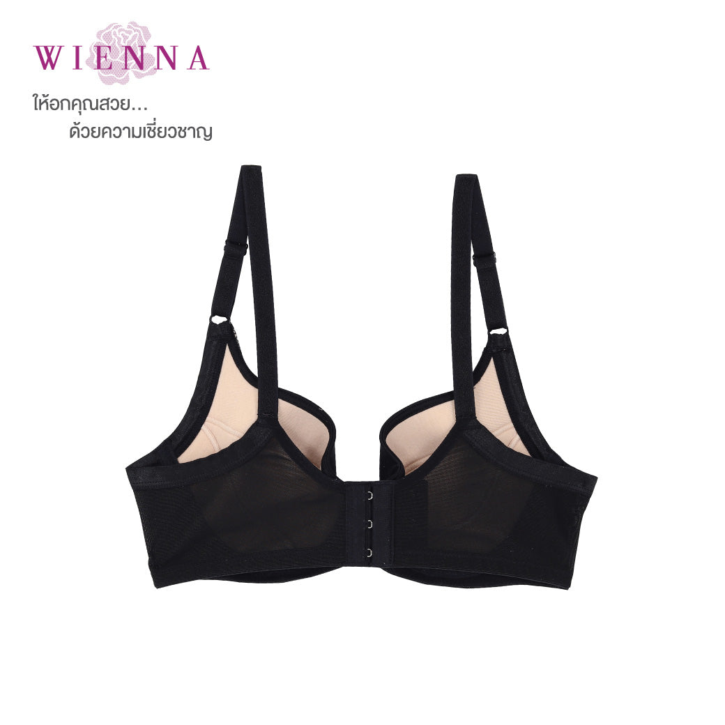 Clearance Sale WIENNA (BCDE70) เสื้อชั้นใน 4/5 คัพมีโครง เสริมบาง (DB51416)