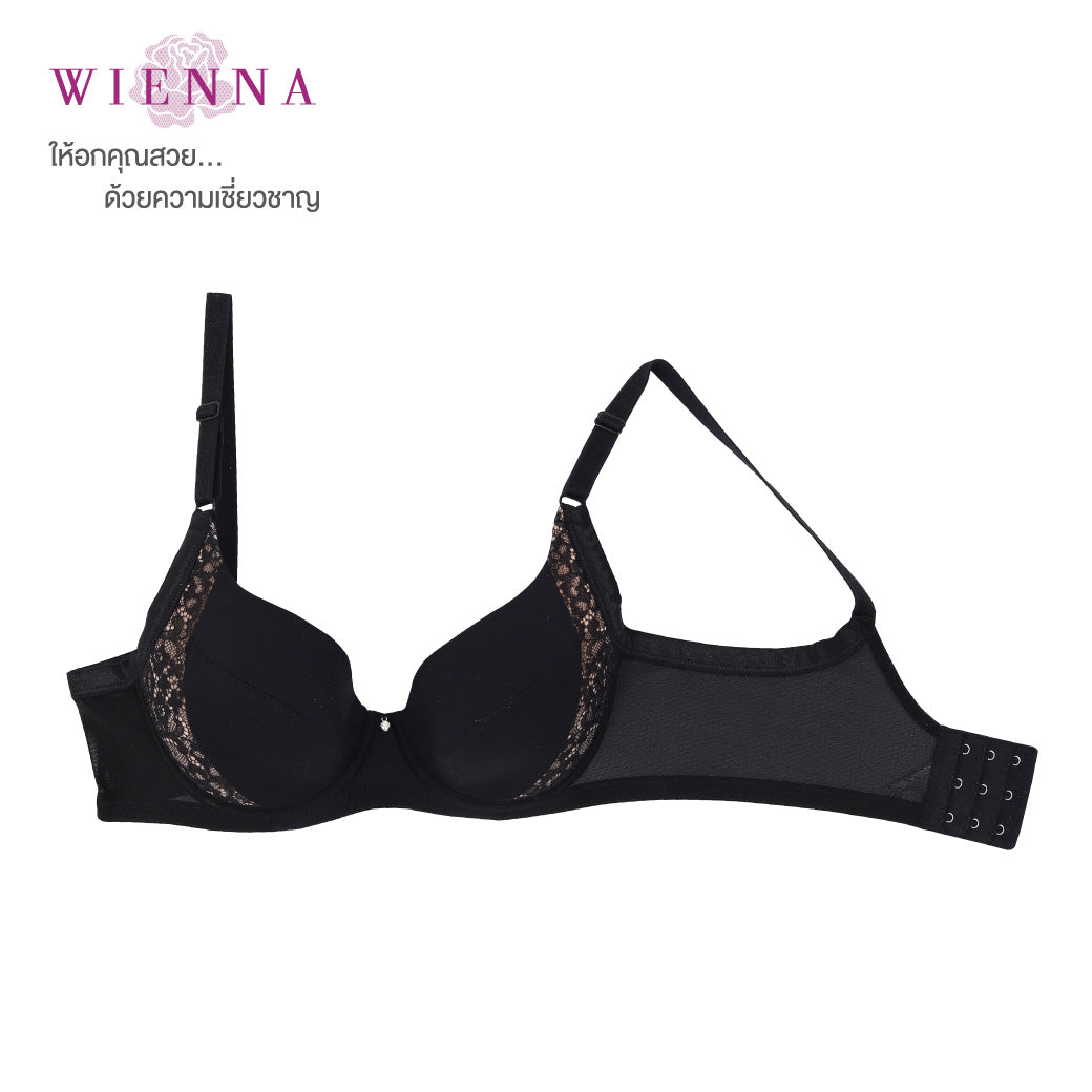 Clearance Sale WIENNA (BCDE70) เสื้อชั้นใน 4/5 คัพมีโครง เสริมบาง (DB51416)