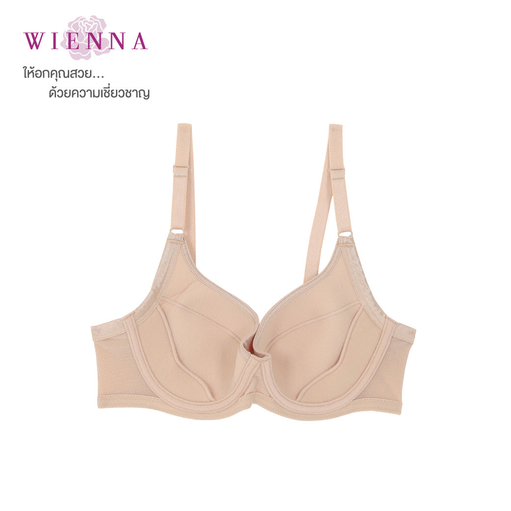 Clearance Sale WIENNA (BCDE70) เสื้อชั้นใน 4/5 คัพมีโครง เสริมบาง (DB51416)