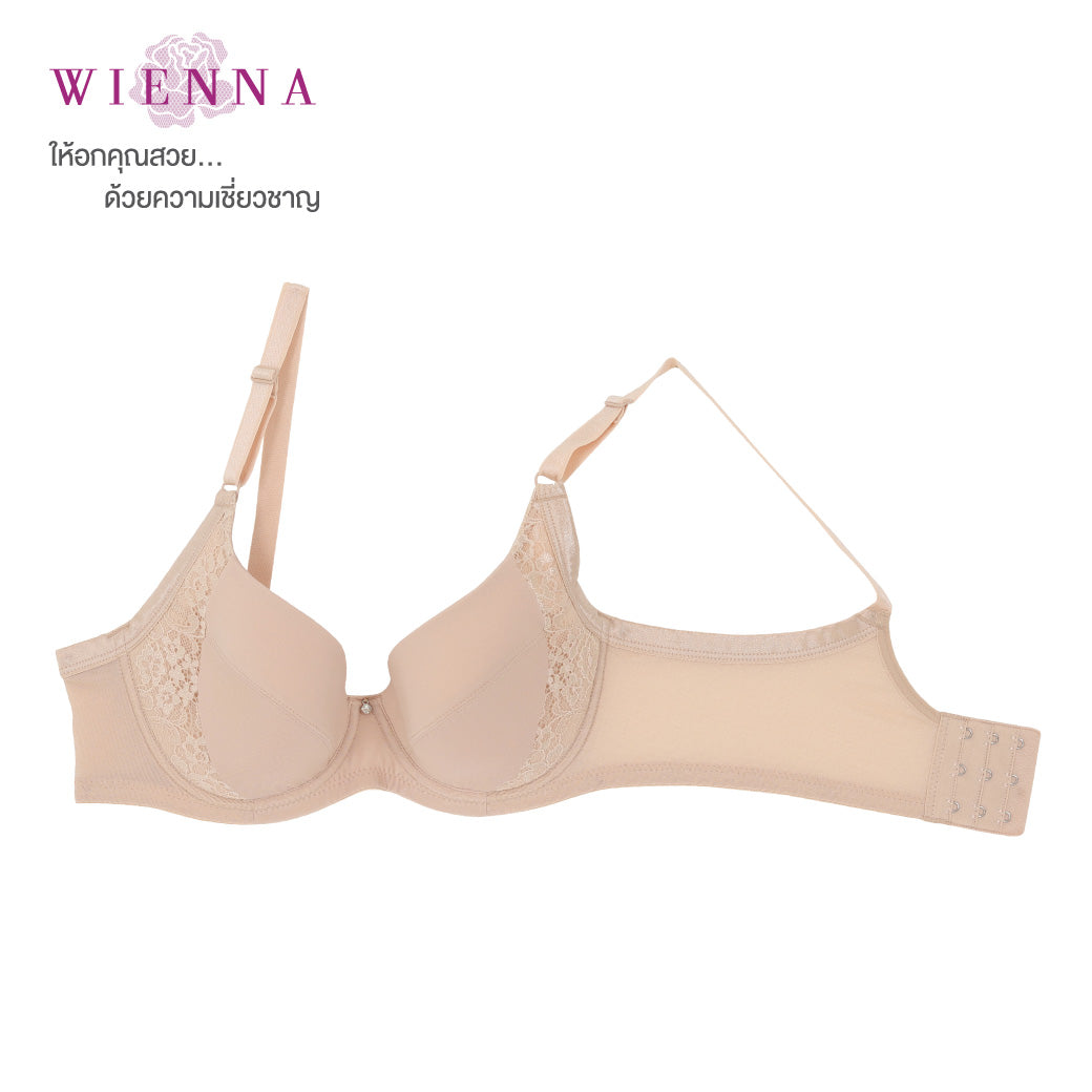 Clearance Sale WIENNA (BCDE70) เสื้อชั้นใน 4/5 คัพมีโครง เสริมบาง (DB51416)