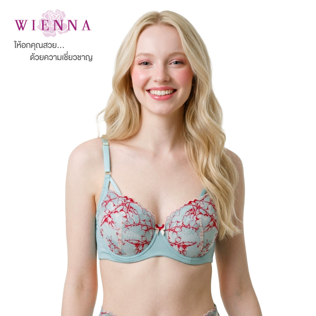 Clearance Sale WIENNA (CDE70) เสื้อชั้นใน 4/5 คัพมีโครง เสริมบาง (DB61407)