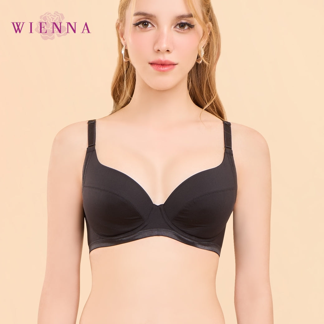 New Collection Bra Limited เสื้อชั้นใน 4/5 Cup เสริมโครง เต้าปั๊มซิมเลส Push Up(DB91403) ราคาปกติ 790.-
