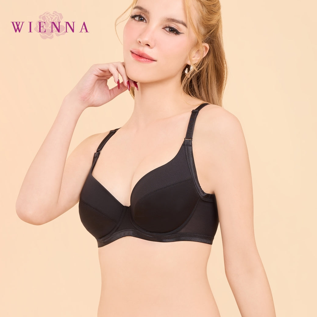 New Collection Bra Limited เสื้อชั้นใน 4/5 Cup เสริมโครง เต้าปั๊มซิมเลส Push Up(DB91403) ราคาปกติ 790.-