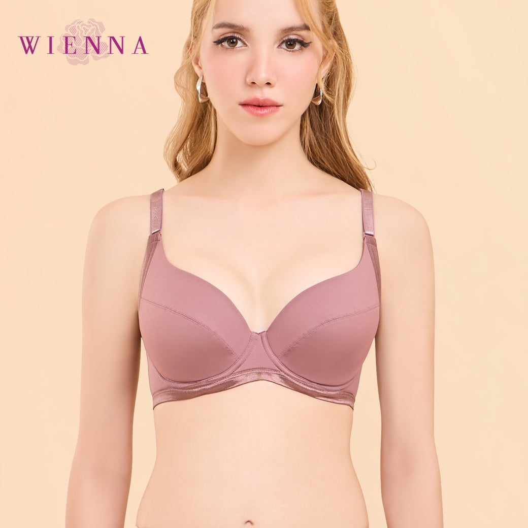 New Collection Bra Limited เสื้อชั้นใน 4/5 Cup เสริมโครง เต้าปั๊มซิมเลส Push Up(DB91403) ราคาปกติ 790.-