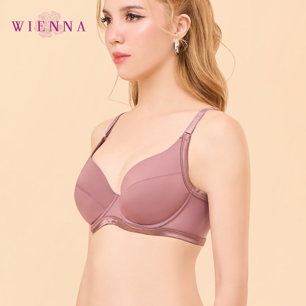 New Collection Bra Limited เสื้อชั้นใน 4/5 Cup เสริมโครง เต้าปั๊มซิมเลส Push Up(DB91403) ราคาปกติ 790.-