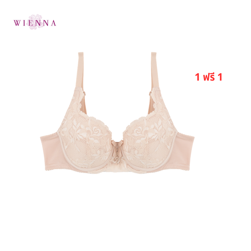 WIENNA เสื้อชั้นใน (BCDE75-80) 3/4 Cup เสริมโครง เต้าซับบาง I-Quilt (DB93401) Wiennashop