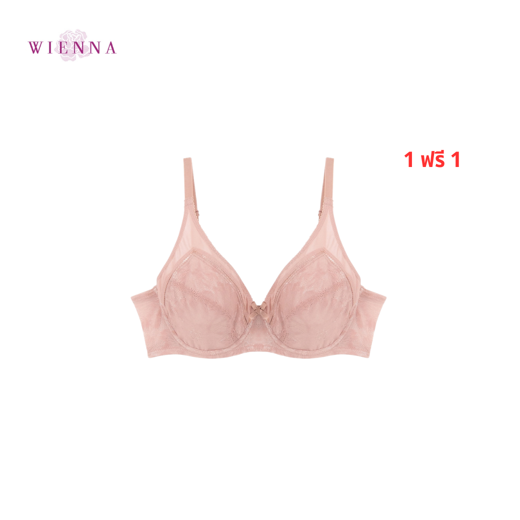 NEW WIENNA (BCDE 75-80) เสื้อชั้นใน 4/5 Cup เสริมโครง ซับไนล่อนบาง (DB94108) Wiennashop