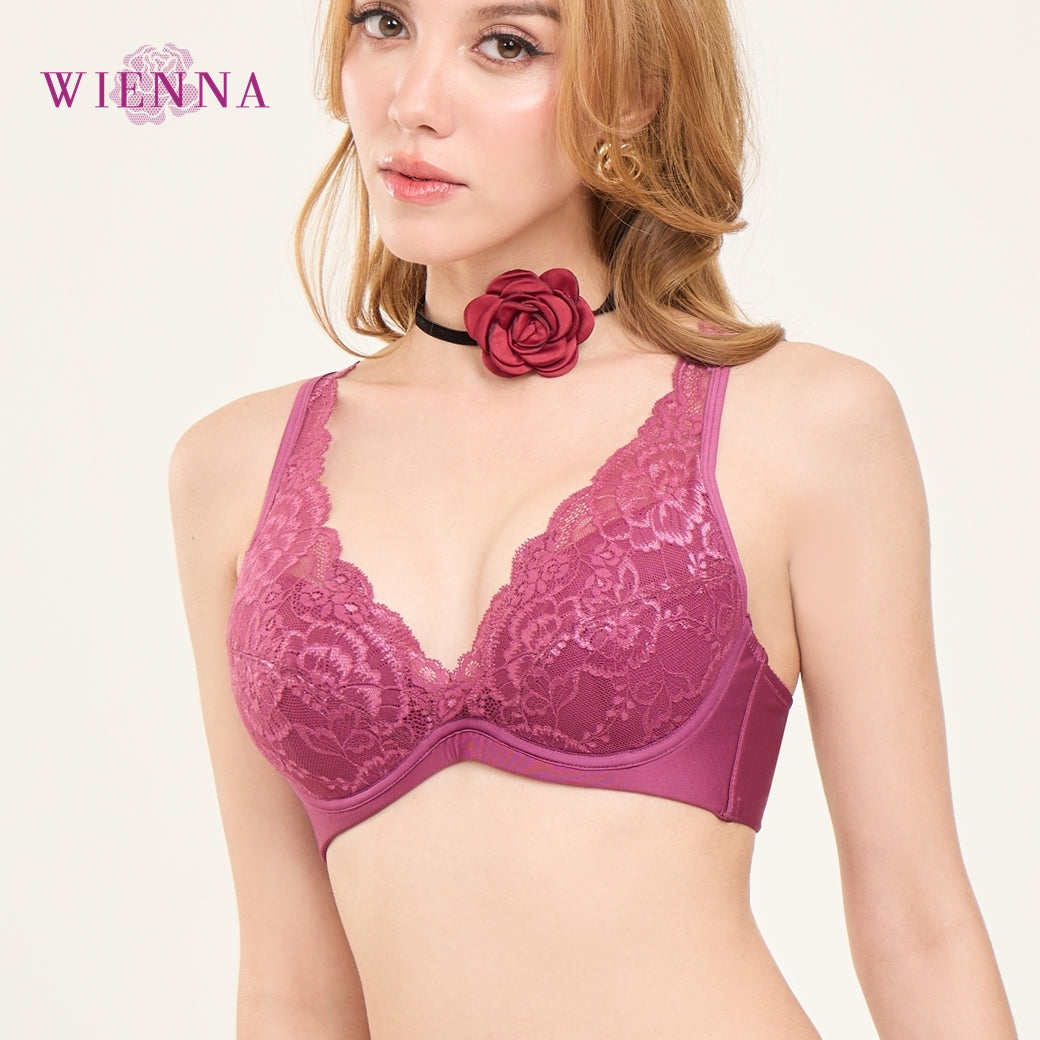 Midnight Lace เสื้อชั้นใน 4/5 Cup เสริมโครง เต้าเสริมบาง (DB21907) ราคาปกติ 1,090.-