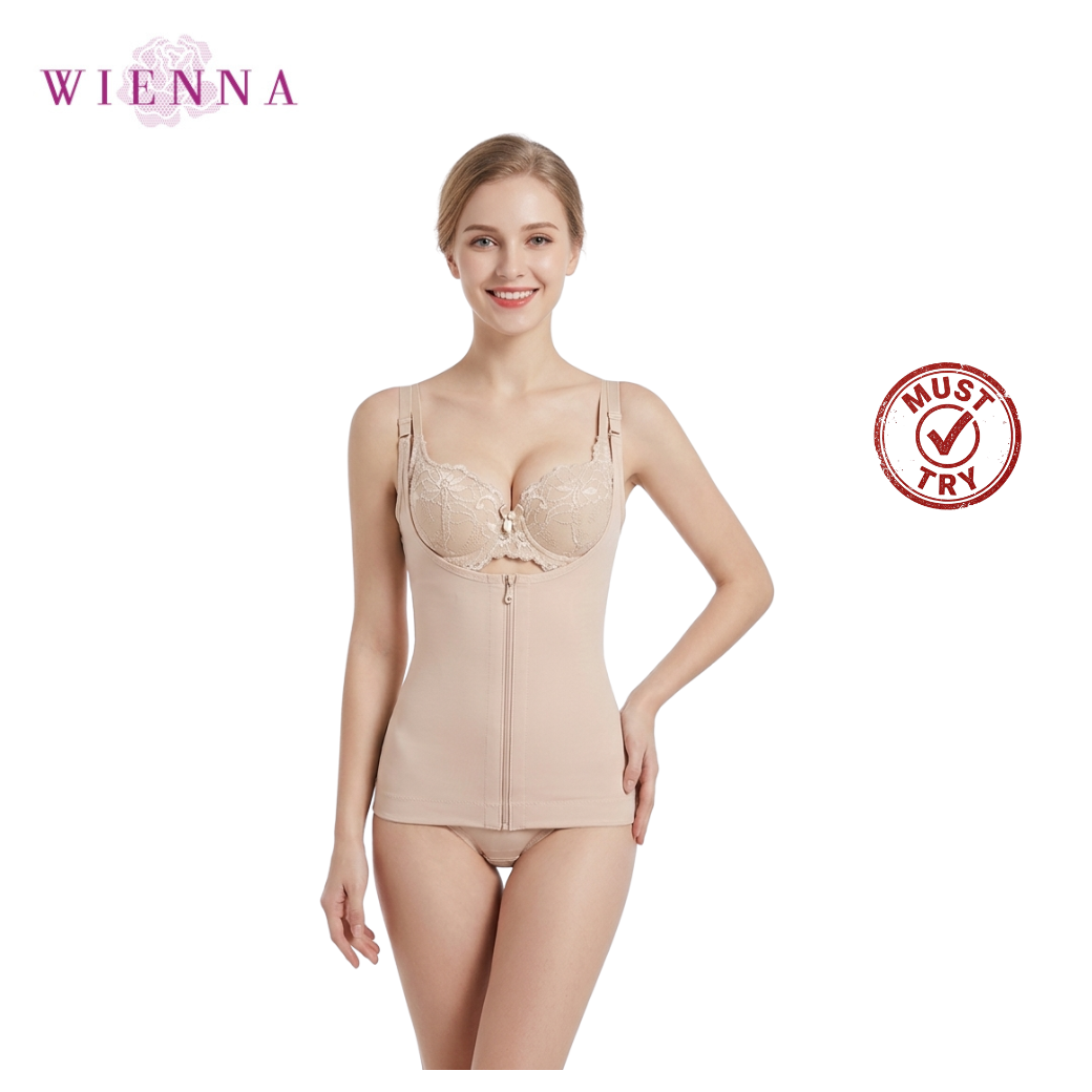 Long Bra บราตัวยาว ซิปหน้า ไม่มีเต้า (DH31005)  ราคาปกติ 2,400.- Wiennashop