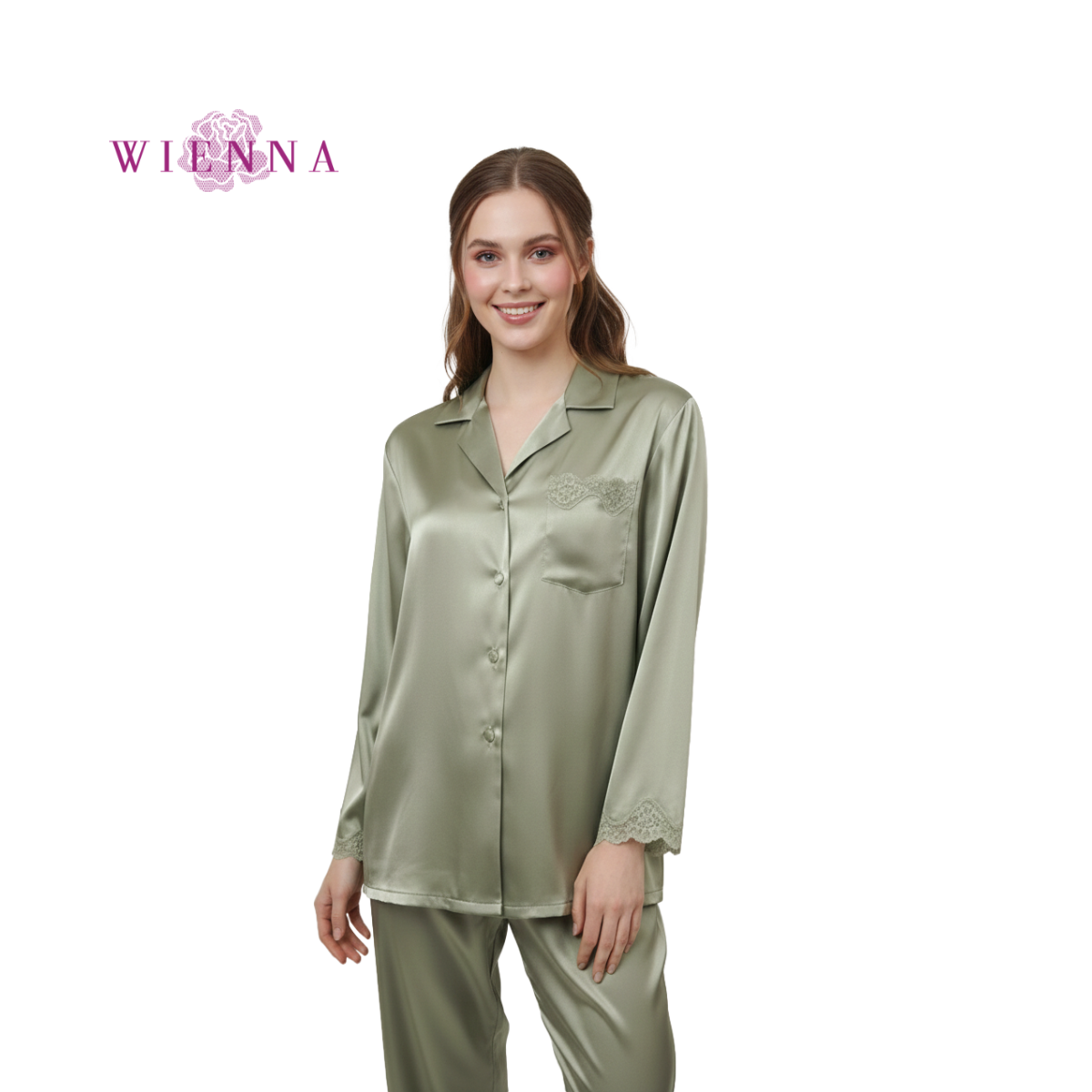 SLEEPWEAR ชุดนอน PAJAMAS DN50274 ผ้าซาติน ราคาปกติ 2,990.-