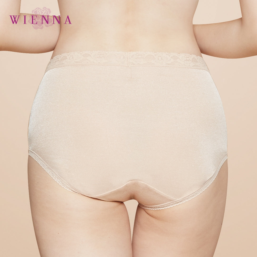 PANTIES SPANDEX กางเกงชั้นใน แบบเต็มตัว ขอบลูกไม้ (DU14153)