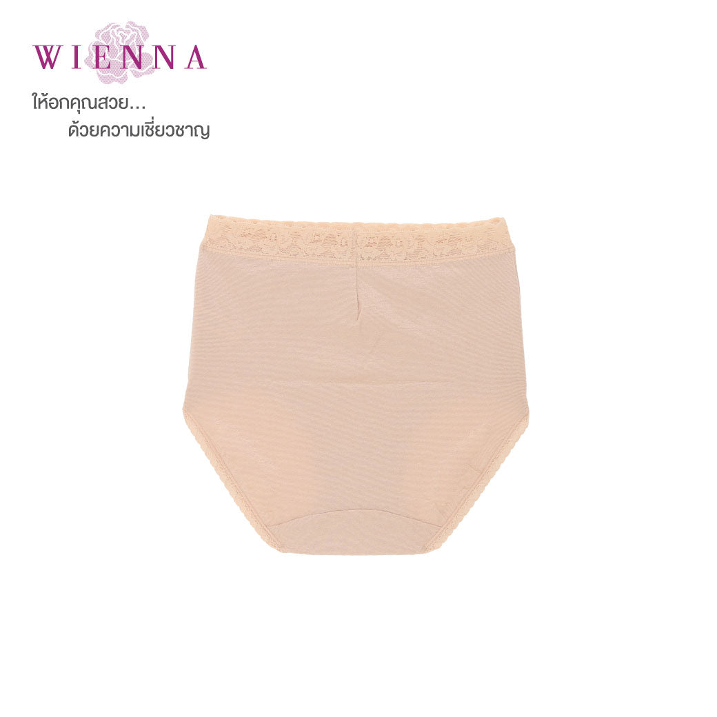 WIENNA PANTIES SPANDEX กางเกงชั้นใน แบบเต็มตัว ขอบลูกไม้ แพค 2 L,E,X (DU14153x2) Wiennashop