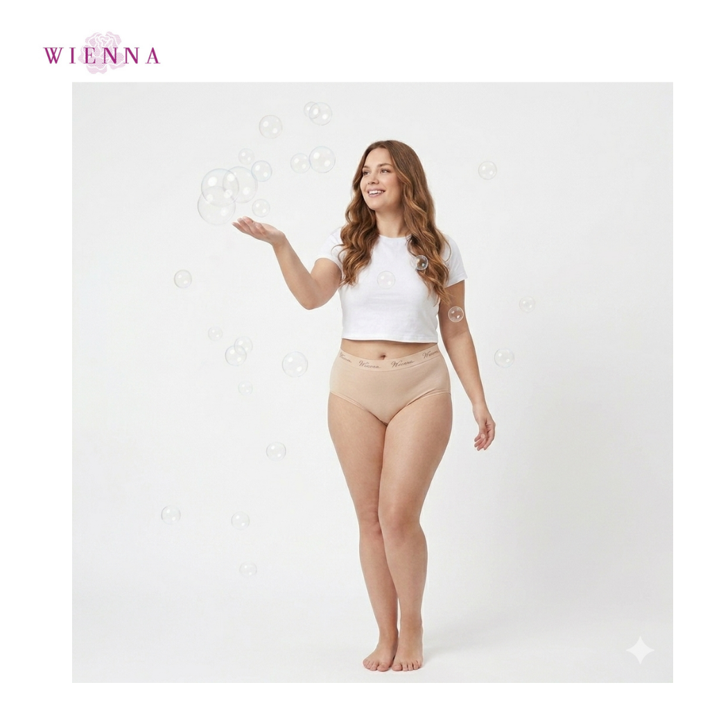 WIENNA PANTIES SPANDEX กางเกงชั้นใน แบบเต็มตัว ขอบอักษร (DU84027) Wiennashop