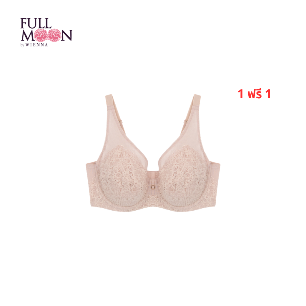 NEW WIENNA Fullmoon (Big cup) เสื้อชั้นใน 4/5 Cup เสริมโครง ซับไนล่อนบาง (NB94103) Wiennashop