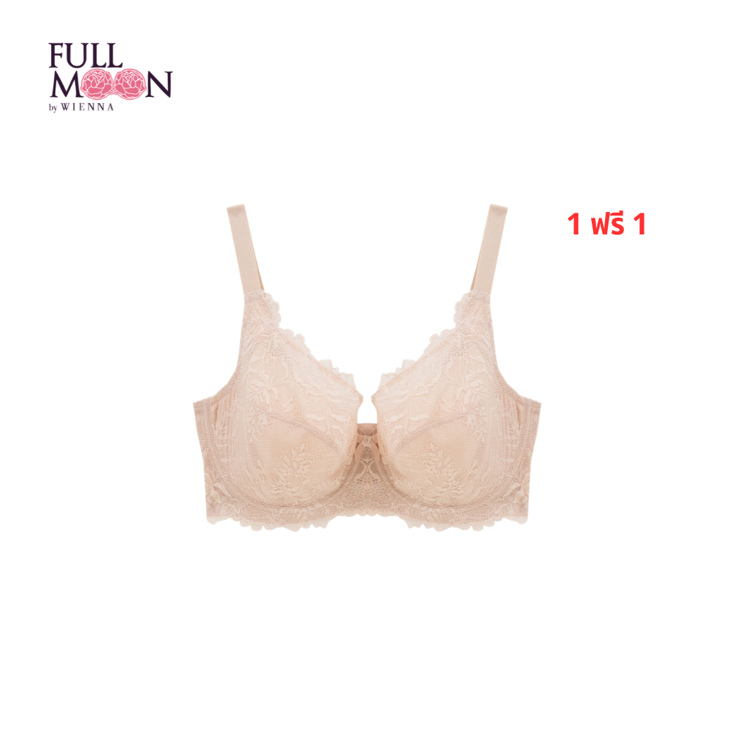 NEW WIENNA Fullmoon (FG cup) เสื้อชั้นใน 4/5 Cup เสริมโครง ซับไนล่อนบาง (NB94401) Wiennashop