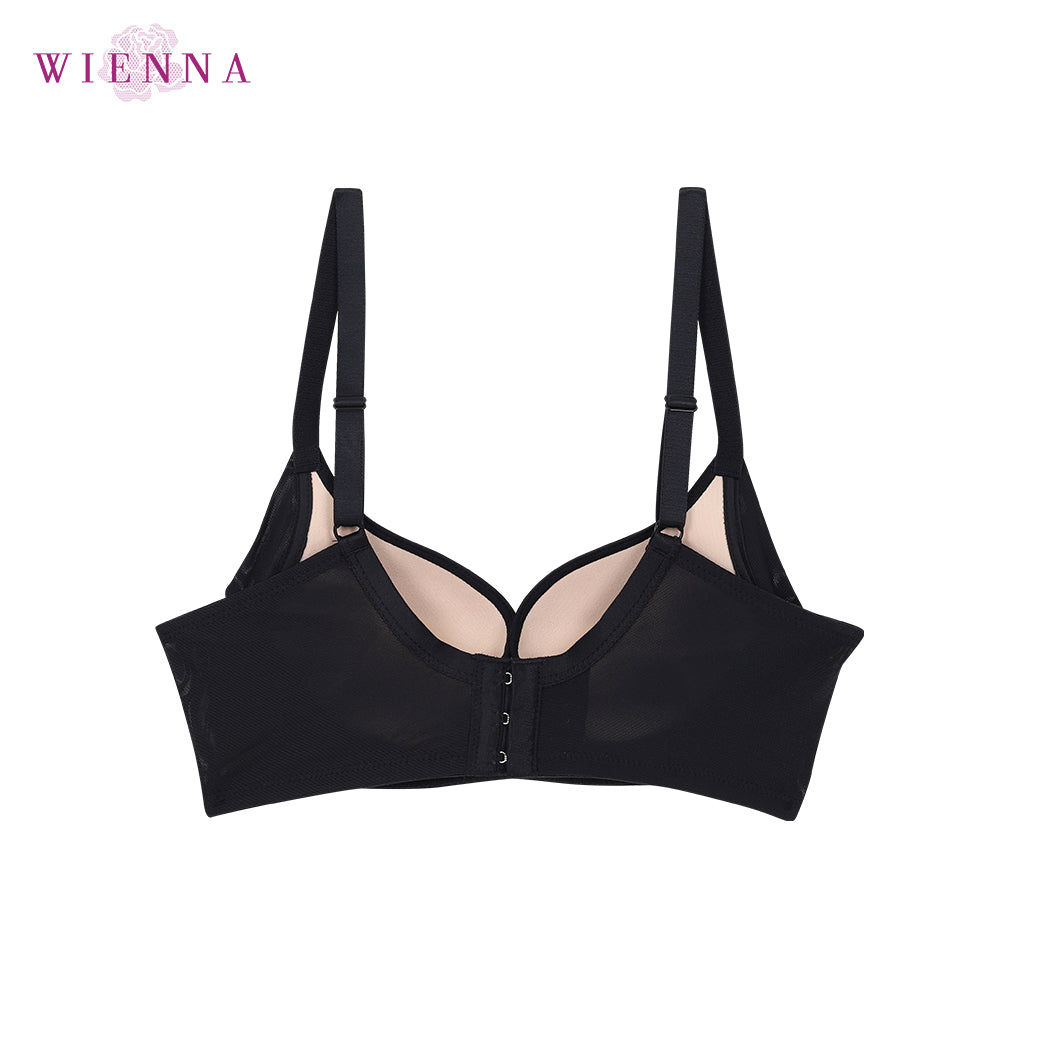 WIENNA เสื้อชั้นใน (A70-80,B75-80,C75) 3/4 Cup เสริมโครง เต้าโมล Super Push-Plus (DB12800) Wiennashop
