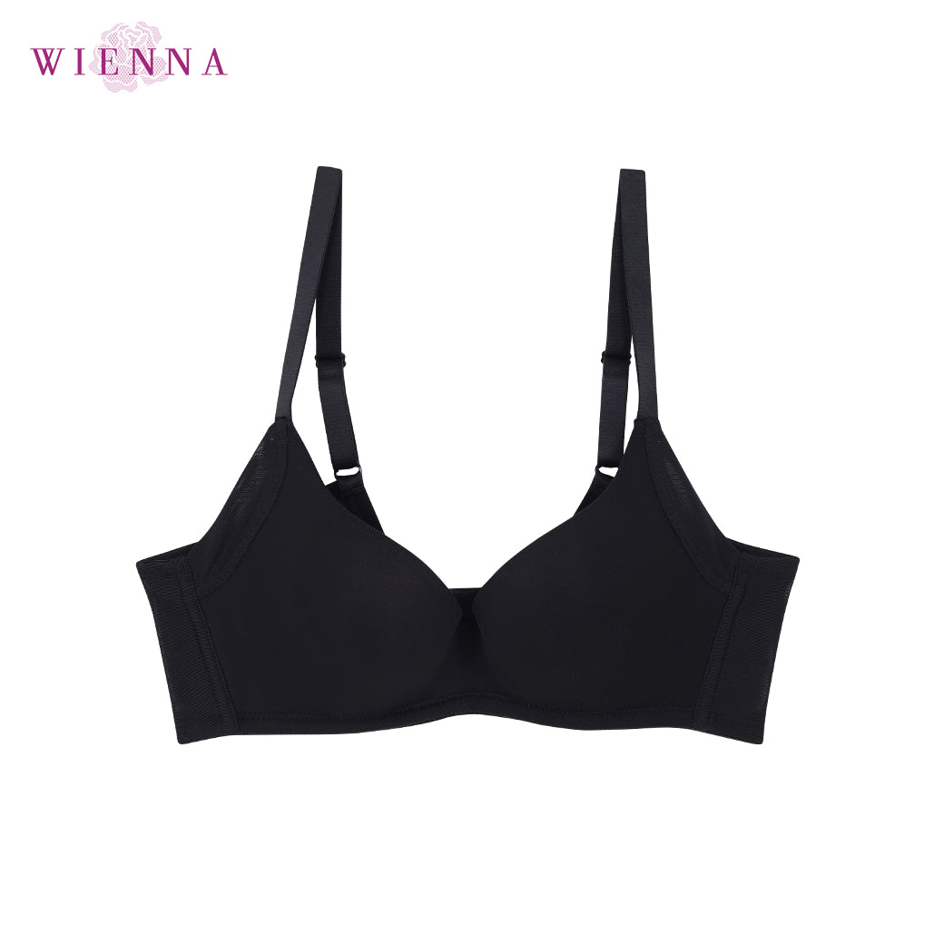 WIENNA เสื้อชั้นใน (A70-80,B75-80,C75) 3/4 Cup เสริมโครง เต้าโมล Super Push-Plus (DB12800) Wiennashop