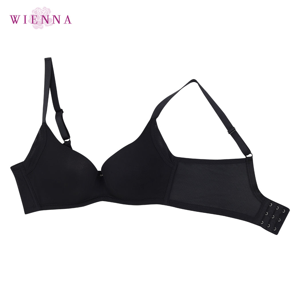 WIENNA เสื้อชั้นใน (A70-80,B75-80,C75) 3/4 Cup เสริมโครง เต้าโมล Super Push-Plus (DB12800) Wiennashop